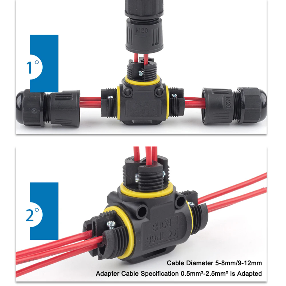 Outdoor Lighting Wire Connectors - Caja de Conexiones Eléctrica Impermeable IP68
