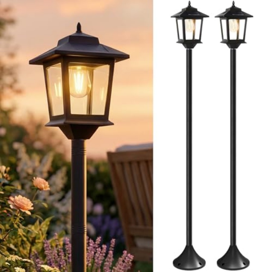 Outdoor Lighting Solar - Lámparas Solares para Exteriores, Paquete de