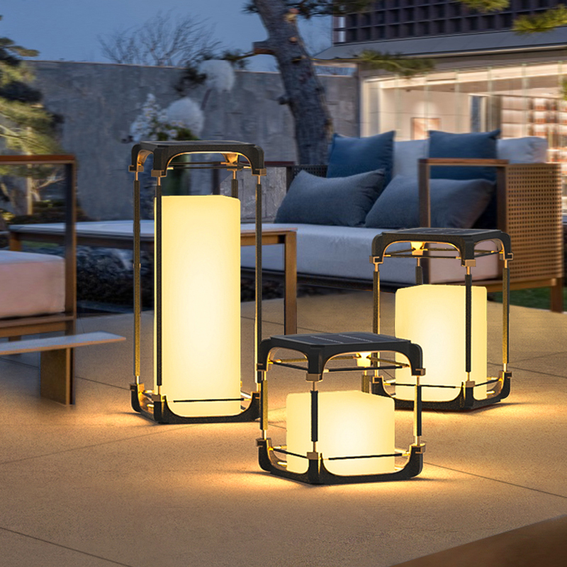 Outdoor Lighting Solar - Lámpara de Pie Luminosa para Patio,