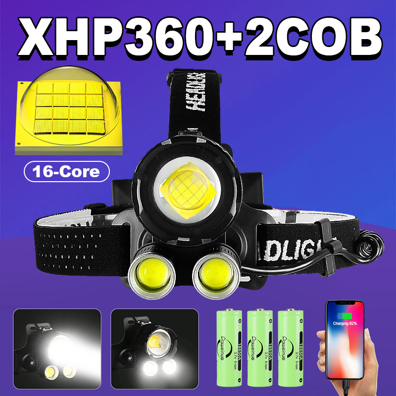 Outdoor Lighting At Lowe'S - Linterna frontal LED XHP360 más potente,