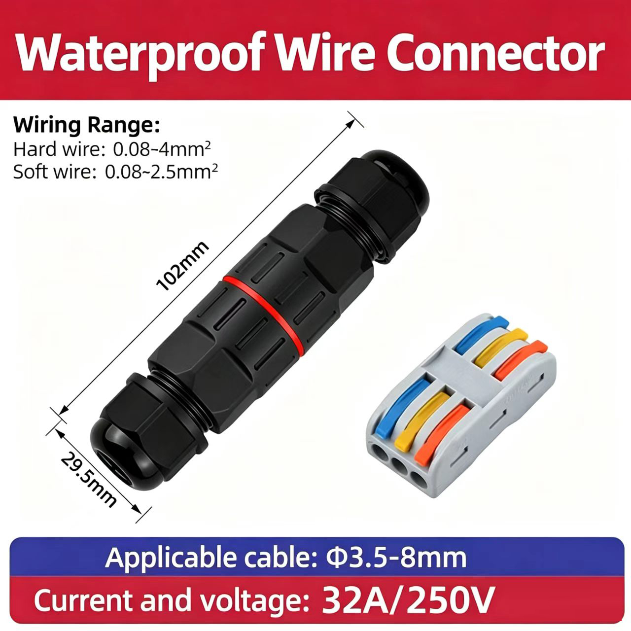 Conector de cable de 2 y 3 pin - Outdoor Lighting Wire Connectors reseña y precio