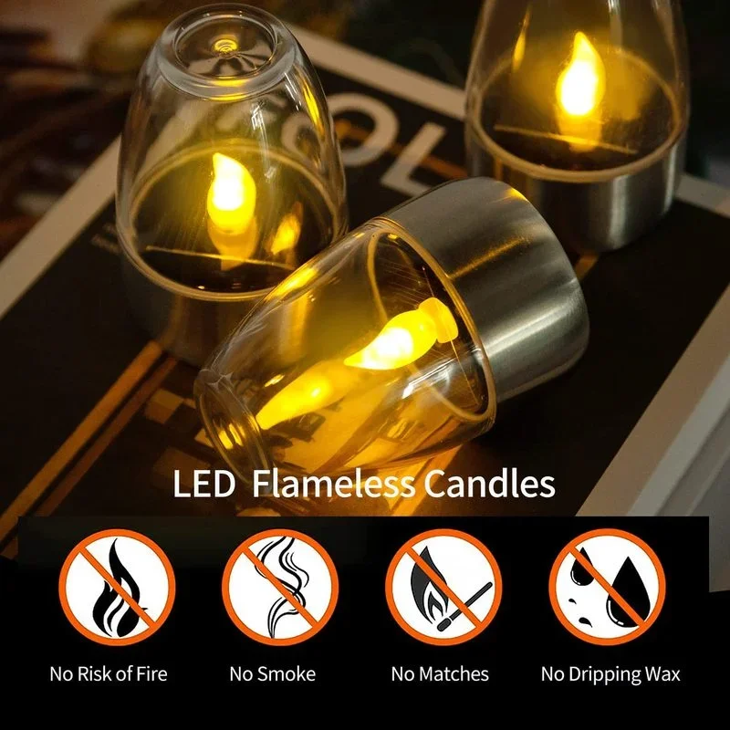 Velas sin llama alimentadas po - Outdoor Lighting Under Pergola reseña y precio