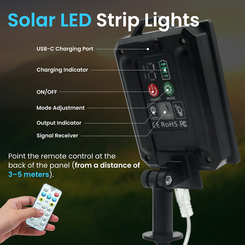 Tira de Luces LED Solares de 5 - Outdoor Lighting Led Strip reseña y precio