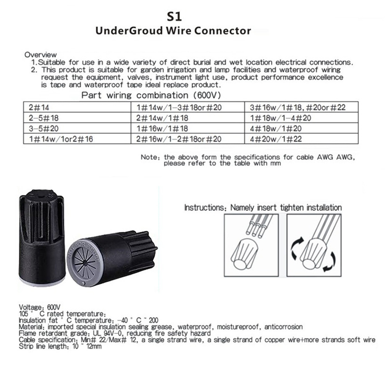 ABJA-Conectores de cables impe - Outdoor Lighting Wire Connectors reseña y precio