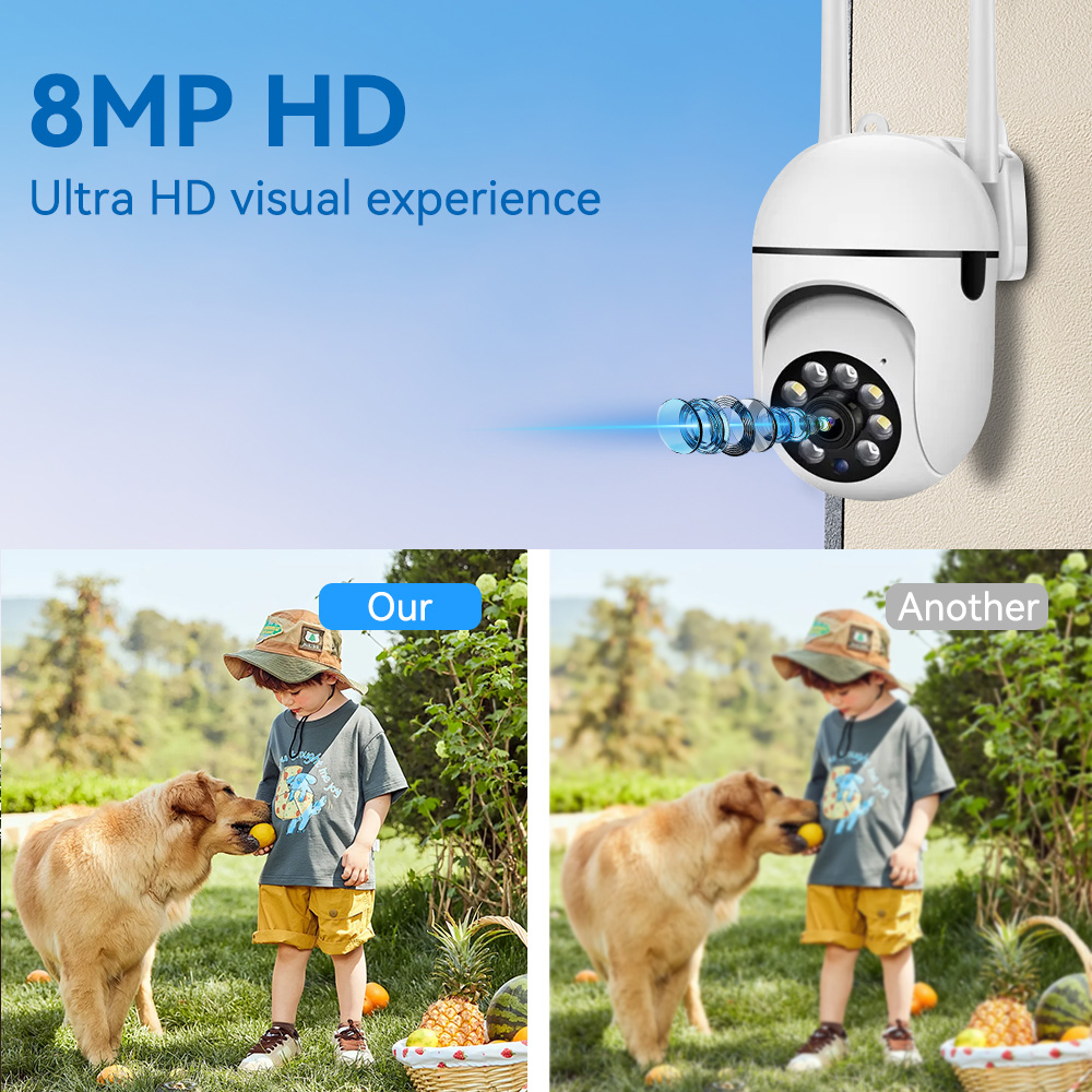 Cámara CCTV IP Wifi de 8MP, 2, - Outdoor Lighting Track reseña y precio