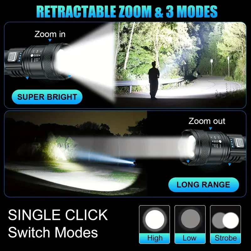 Linterna LED táctica de 2000LM - Outdoor Lighting Permanent reseña y precio