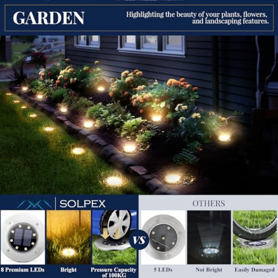Luces Solares para Jardín, Luc - Outdoor Lighting Solar reseña y precio
